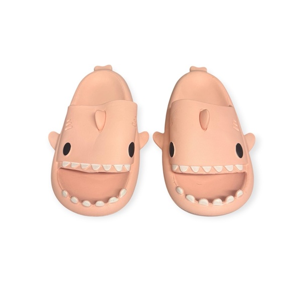 Shoes - Women's Fun Shark Slippers - Peach